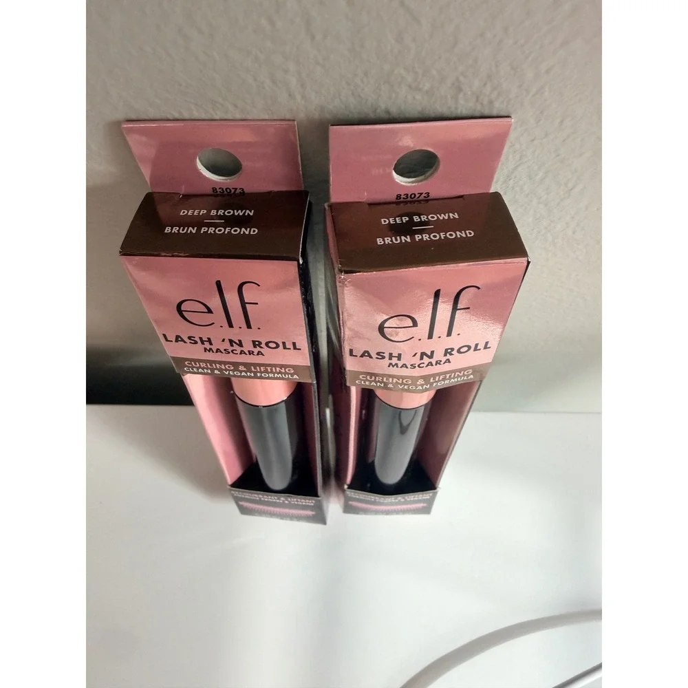 e.l.f. Lash 'N Roll Mascara Women 0.32oz Deep Brown Curling Lifting 2PK NWT